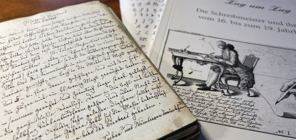 Aufnahme von Texten, welche in Kurrenschrift geschrieben sind.